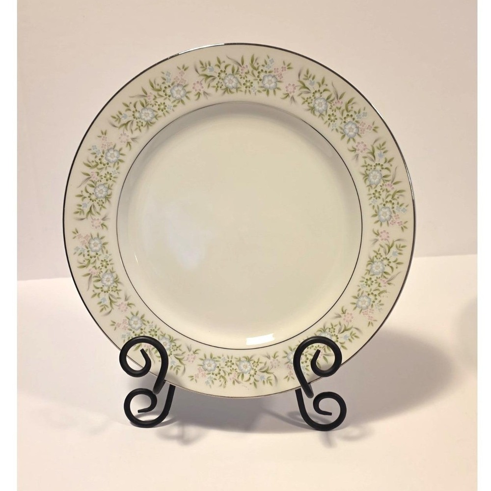 Vintage 6 Taihei Springtime 10.75" Dinner Plate Sterling Fine China Japan Floral